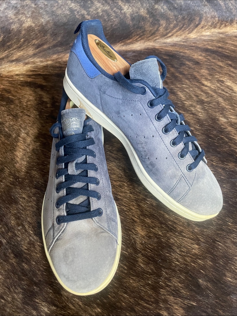 Stan Smith Adidas Men's Suede Casual Sneakers in Blue
